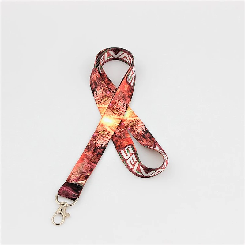 Beautiful Strap, Colorful Heat Transfer Printed Lanyard With Metal Hook