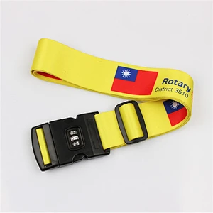 Custom personalized security cross luggage belts with adjustable lock