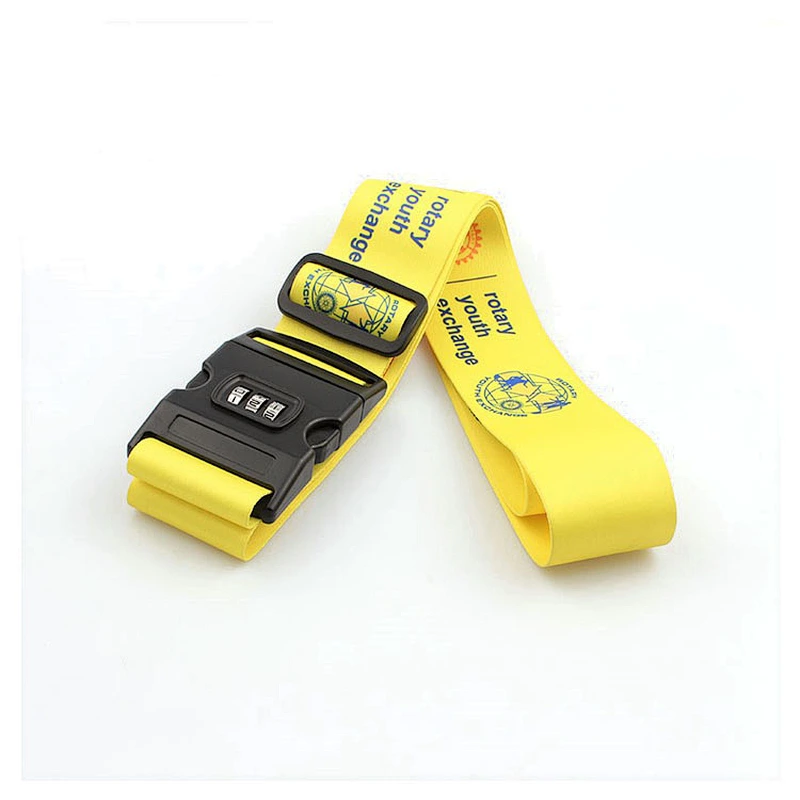 Heat transfer printing logo luggage strap with combination lock