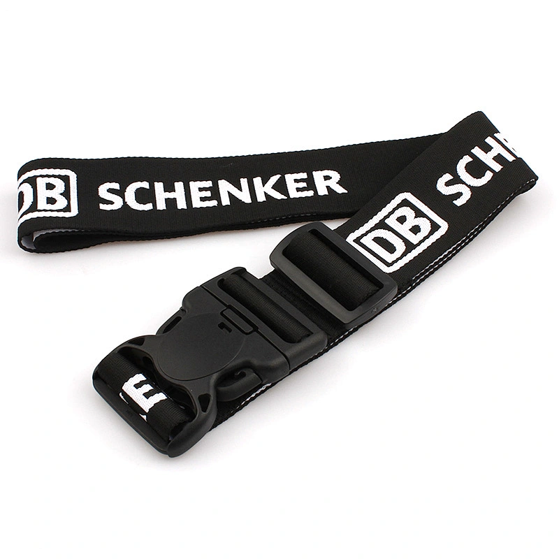Custom product polyester adjustable luggage strap belt with your logo
