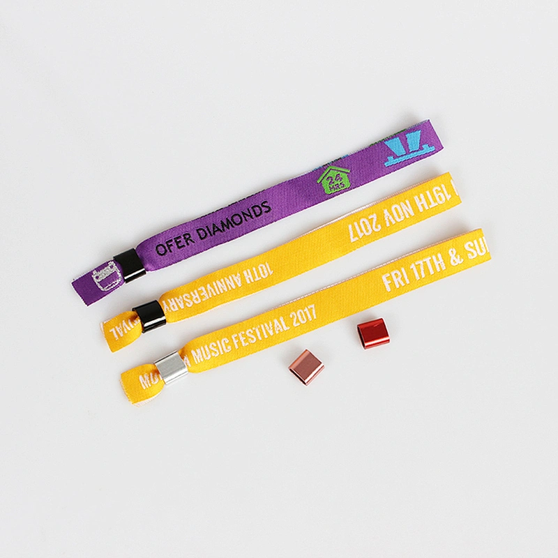 Factory Production Custom Polyester Woven Wristband for Events