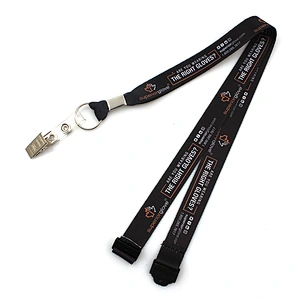 Custom business polyester lanyards with buckle
