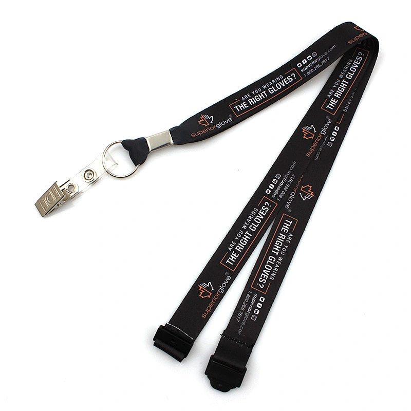Custom business polyester lanyards with buckle