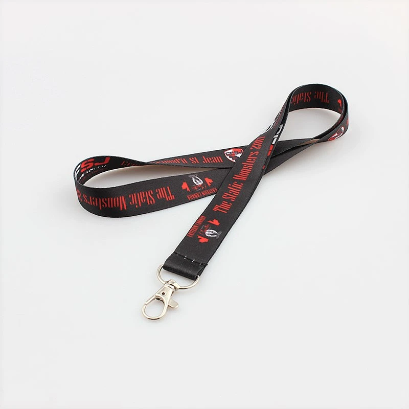 Flat polyester cheap personalize single custom sublimation lanyard