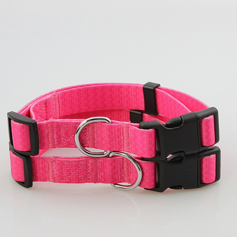 Durable webbing remote shock pink pet collar for dogs