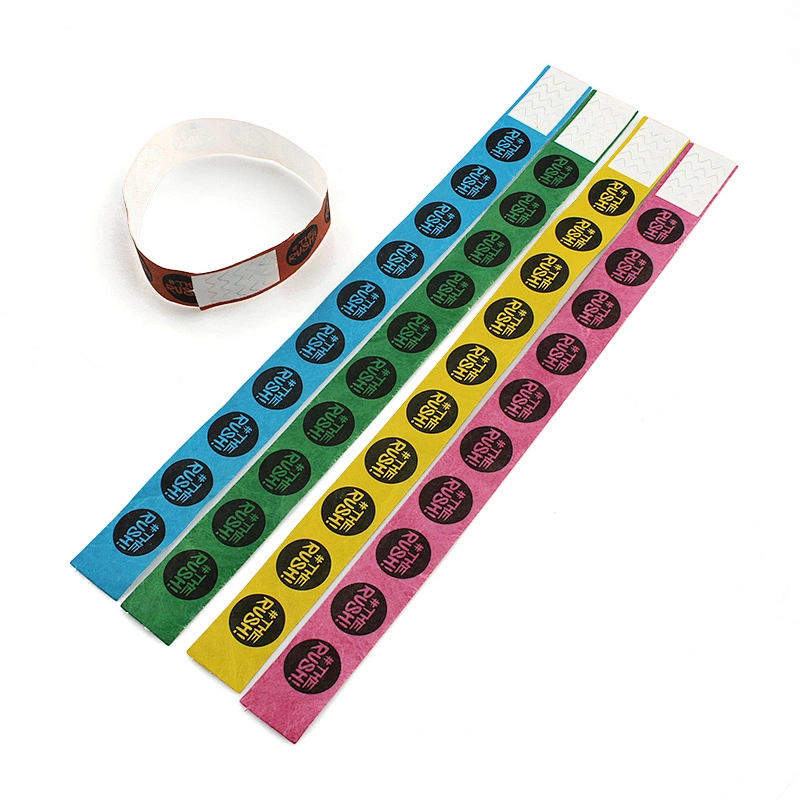 Promotional items printed barcode event tyvek paper wristbands