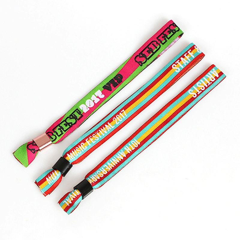 Full color custom design free event fabric wristband plain bracelet