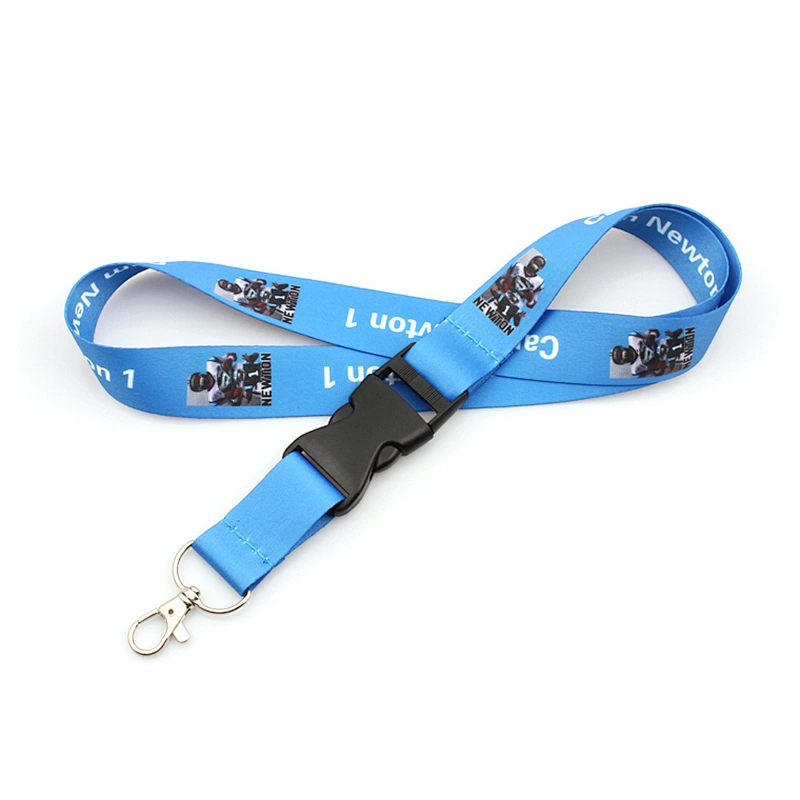 Hot sale custom sublimation printed football team nfl lanyard with detachable buckle