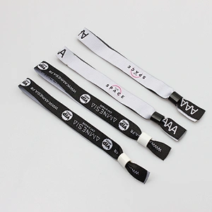 High quality polyester event wristband with plastic lock
