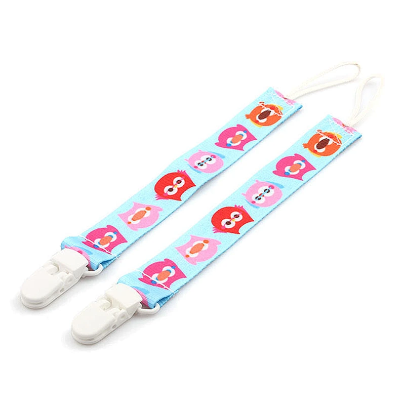 2019 new cute design universal fabric baby pacifier holder clip