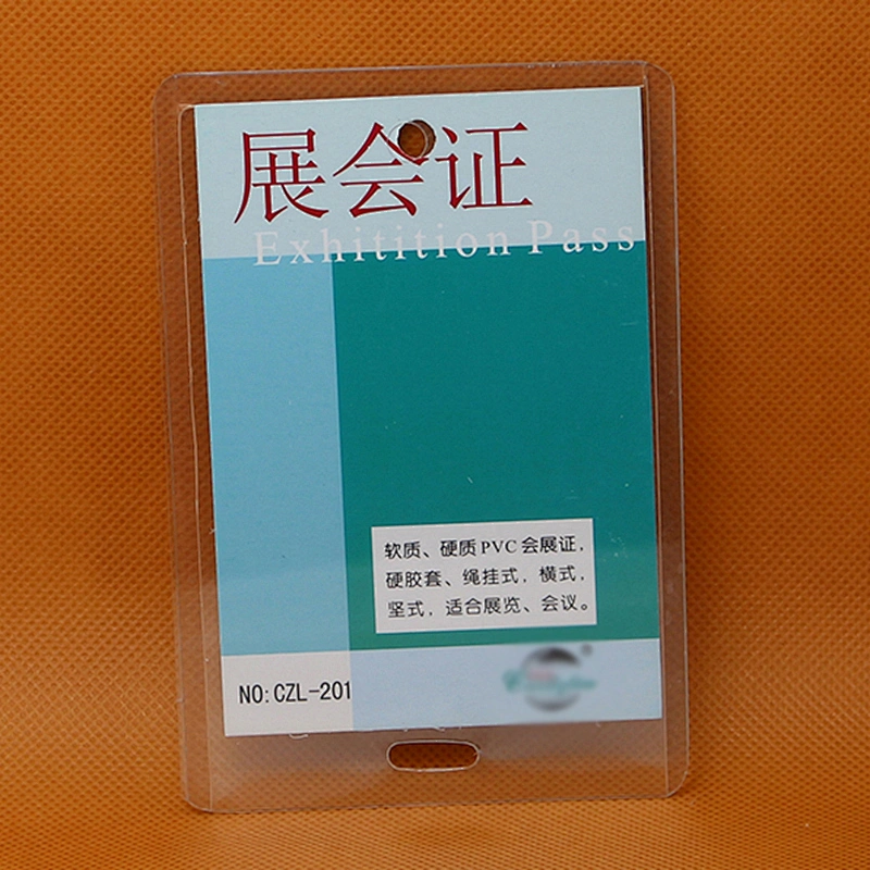 Custom wholesale clear soft plastic ID card holders