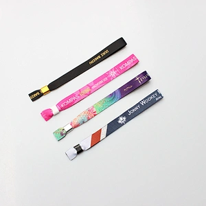 Custom high quality handcrafted wristbands with plastic slider for promotion gift