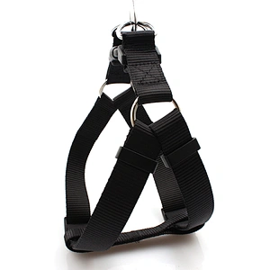 Premium custom black easy walk nylon dog safety harness