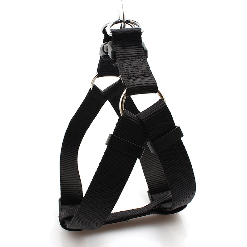 Premium custom black easy walk nylon dog safety harness
