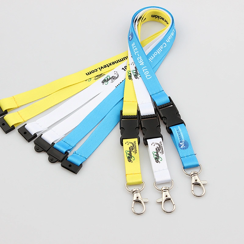 Hot sales heat transfer printed customized lanyard with lobster hook