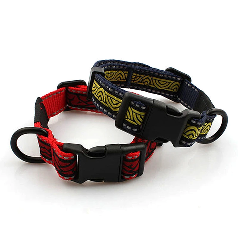 Customized Breakaway Buckle Reflective Polyester Dog Collars