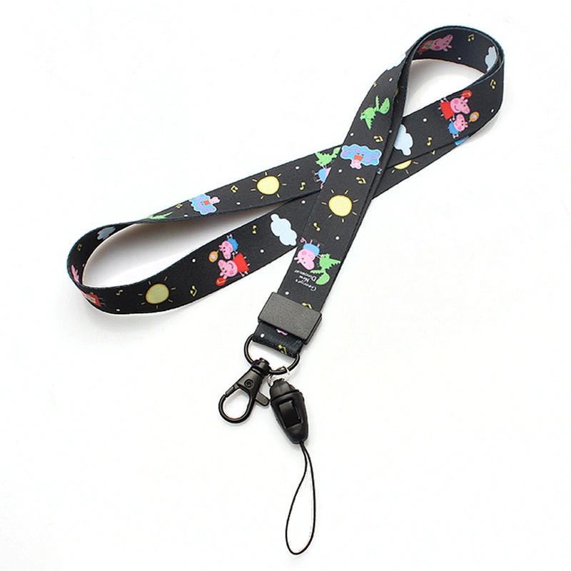 Custom sublimation soft lanyard with metal hook or plastic buckle