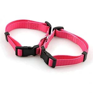 Durable webbing remote shock pink pet collar for dogs
