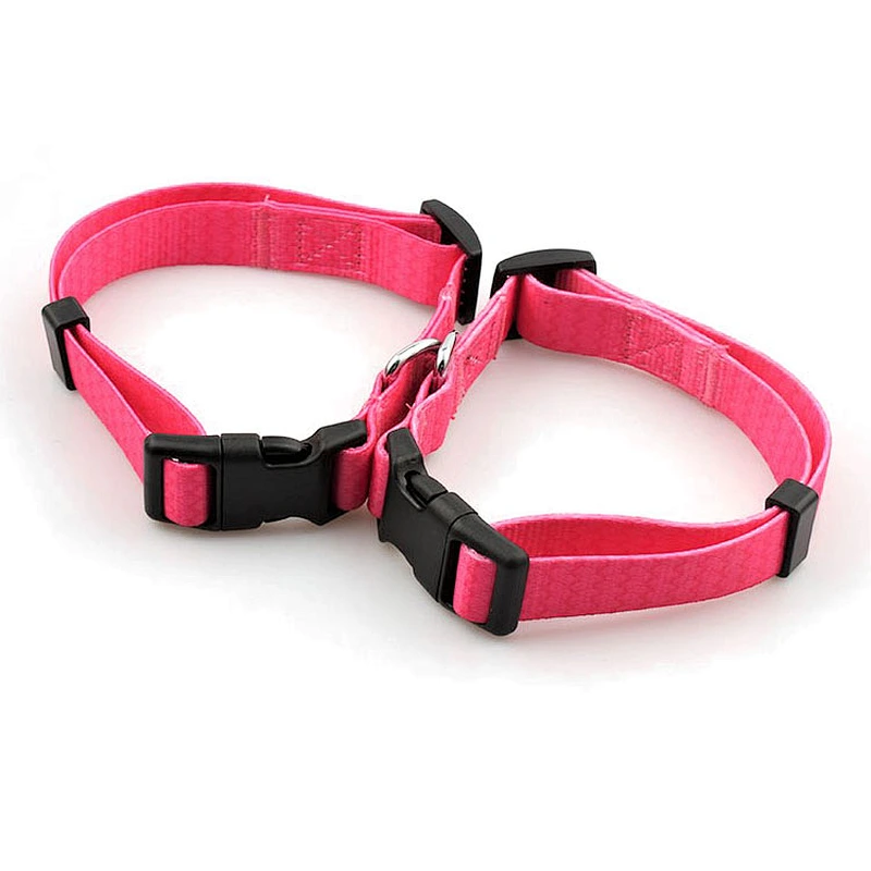 Durable webbing remote shock pink pet collar for dogs
