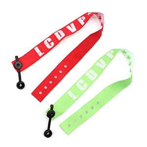 Hot selling personalized business gift artificial woven wristbands with logo