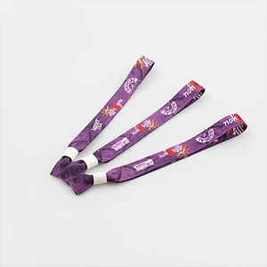 Custom sublimation bracelets one time plastic lock writsbands for party