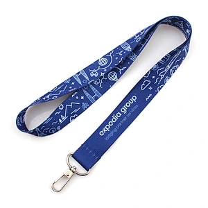 Custom both sides sublimated polyester lanyard