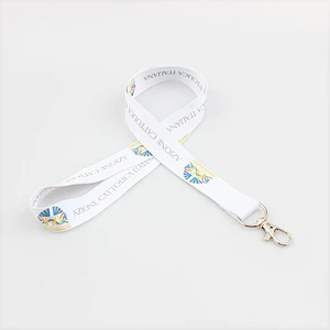 Personalized logo neck lanyard with satin material