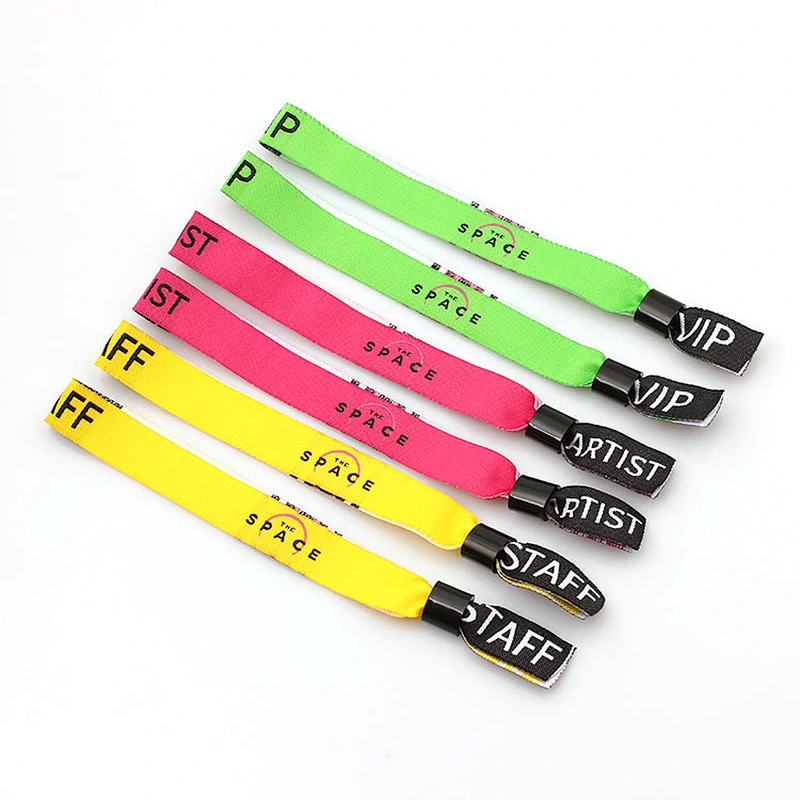Professional factory direct sale custom festival fabric wristbands