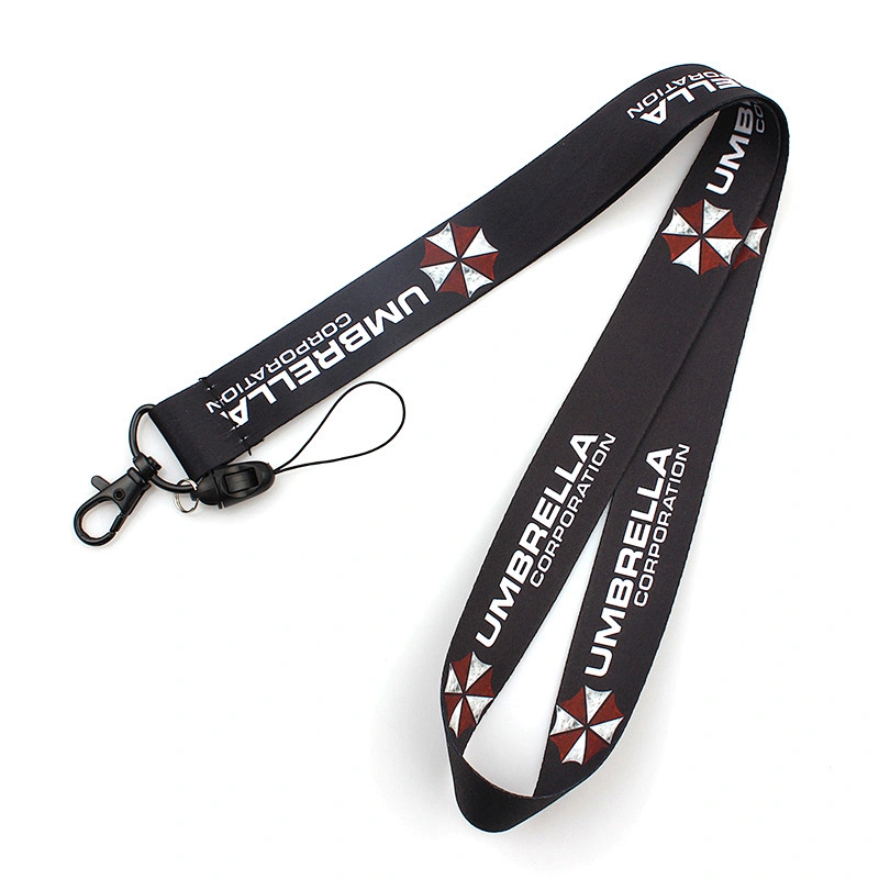 Cheap custom polyester security lanyard heat press