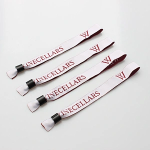 Event fabric wedding party wristbands with beautiful logo