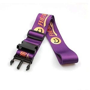 Best price decorative popular durable retractable luggage belt with plastic buckle