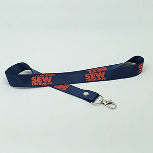 Silk screen print narrow size customized true nylon lanyard