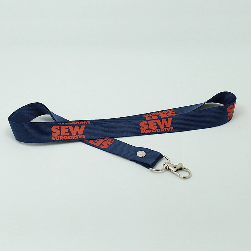 Silk screen print narrow size customized true nylon lanyard