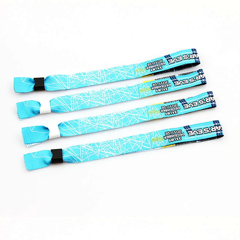 Hot sales custom logo festival fabric woven wristbands for event