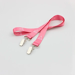 Competitive prices double end fashion designer lanyard with metal hooks