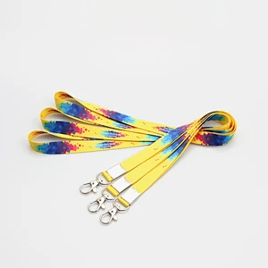 Single cheap custom breakaway buckle 20*90mm sublimation polyester thick lanyard