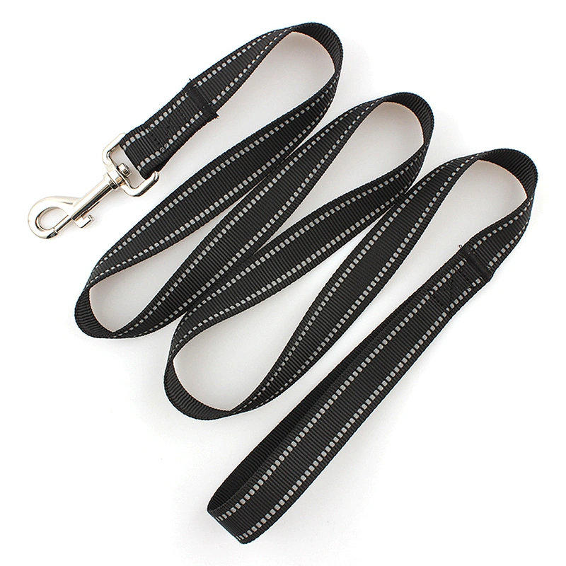 Pet product custom logo durable reflective nylon dog leash
