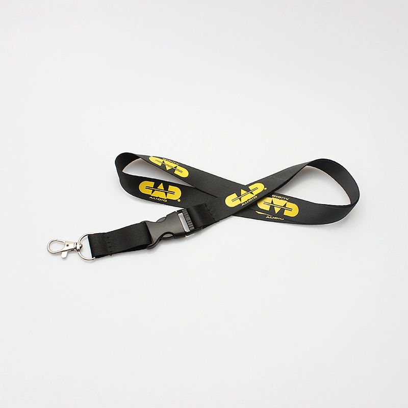 Competitive price high quality custom polyester neck langyard with disconnect buckle