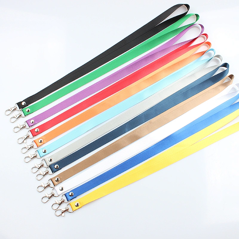 Factory wholesale custom high quality plain nylon lanyard