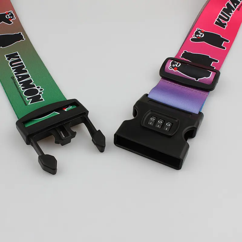 Personalized luggage belt with digital lock for security suitcase