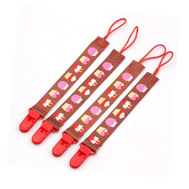 Eco-friendly cute custom printing baby pacifier clip with design and sample free