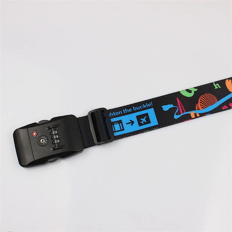 Hot polyester custom TSA scale luggage belt strap with printing logo