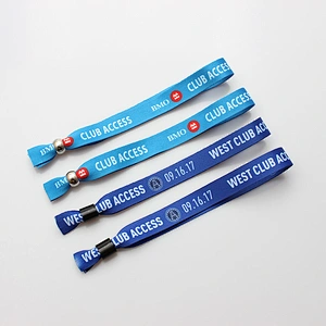 Wholesale custom polyester wristbands with one time lock
