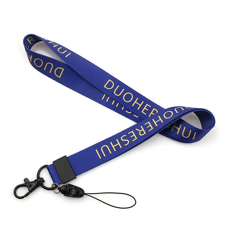 Promotional sublimation printing lanyard with metal hook
