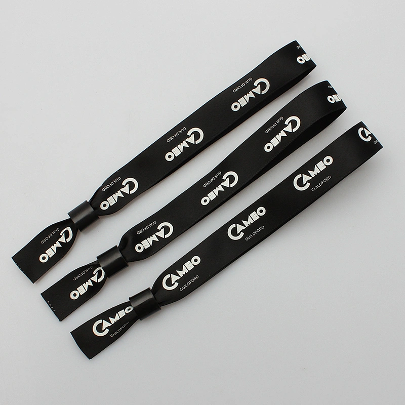 Music Festival Fabric Wristband Woven remote control Bracelet With Slef-locking Slider