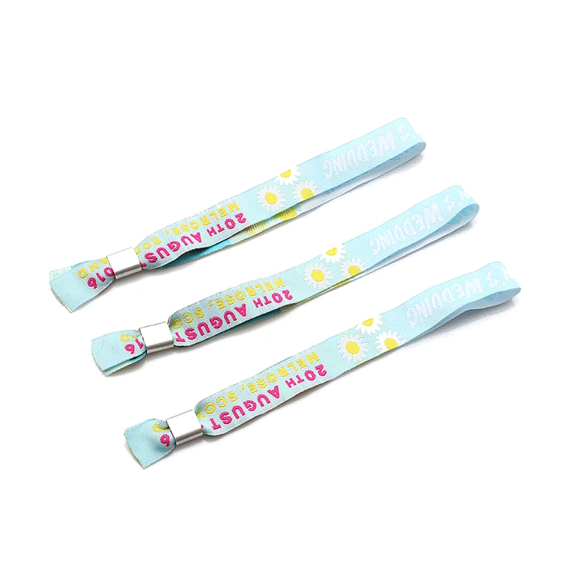 Disposable fabric bracelet custom design wristband personalized