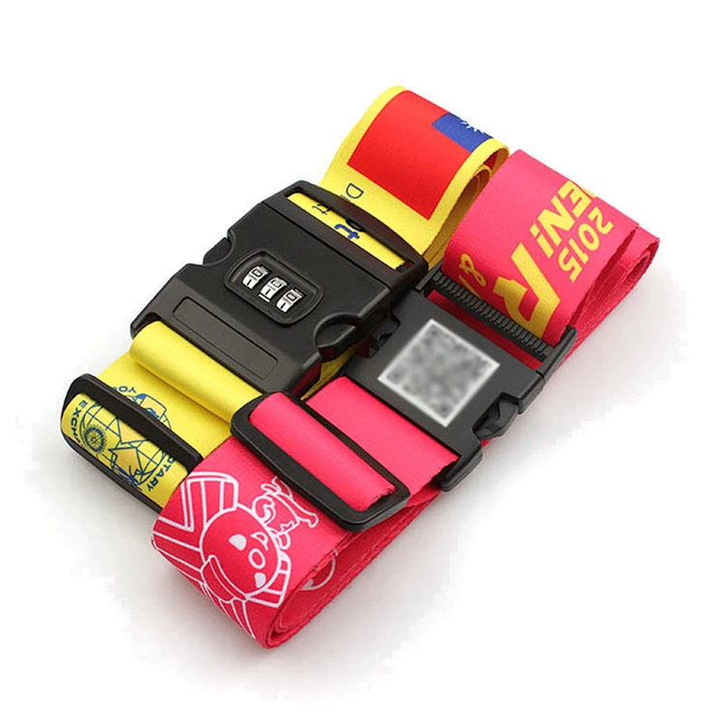 Adjustable Travel Luggage Strap Extra Long Suitcase Belt with Security Lock