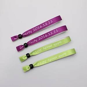 Novelty cloth fabric logo custom entrance wristbands