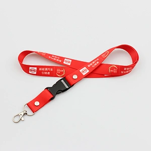 Popular polyester custom lanyard neck strap key chain