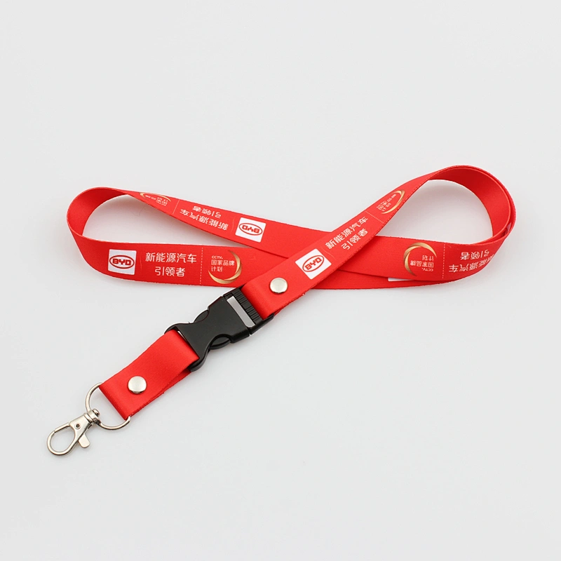 Popular polyester custom lanyard neck strap key chain